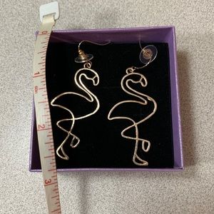 Flamingo Earrings 18k gold plated